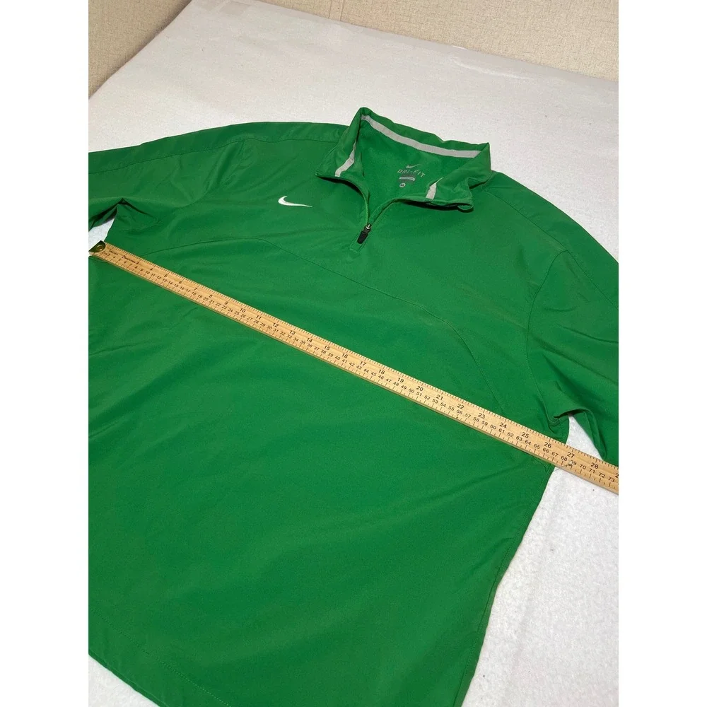 Nike Dri-Fit Mens XL Green Quarter Zip Short Sleeve Windbreaker Pullover Jacket